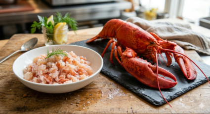 Thịt tôm hùm xay